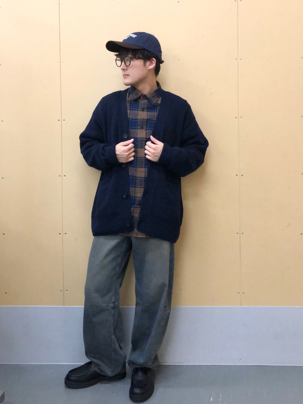 GU フルジップニットジャケット by rokh ネイビー Lサイズ 新品】rokh GU フルジップニットジャケット ロク ジーユー