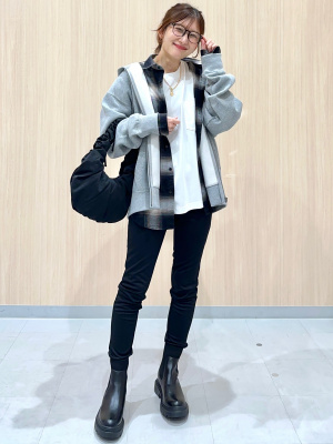 GU公式 | リブニットソックスブーツ