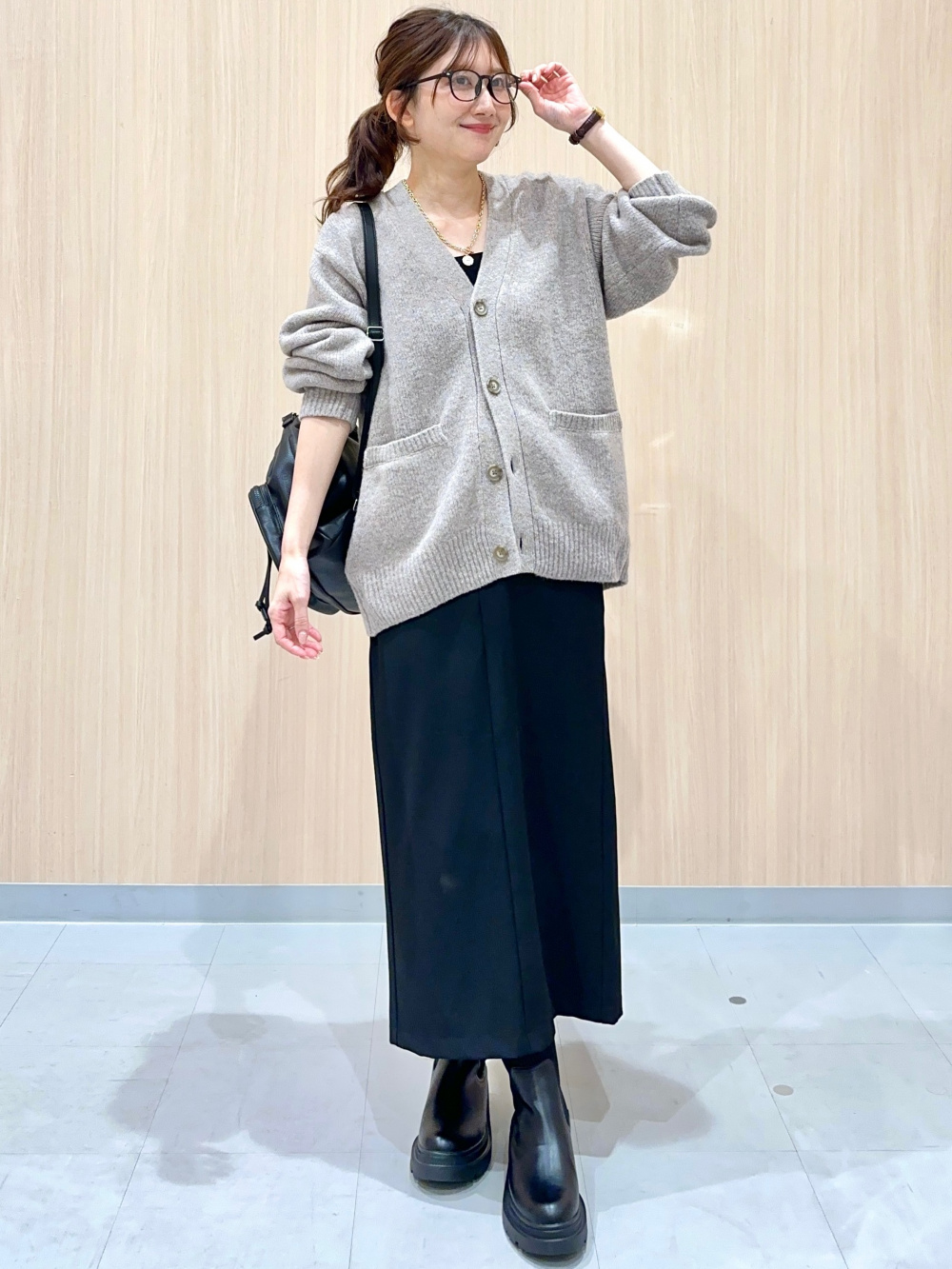 パフニット2ピースカーディガン、パデッドジップアップパーカ