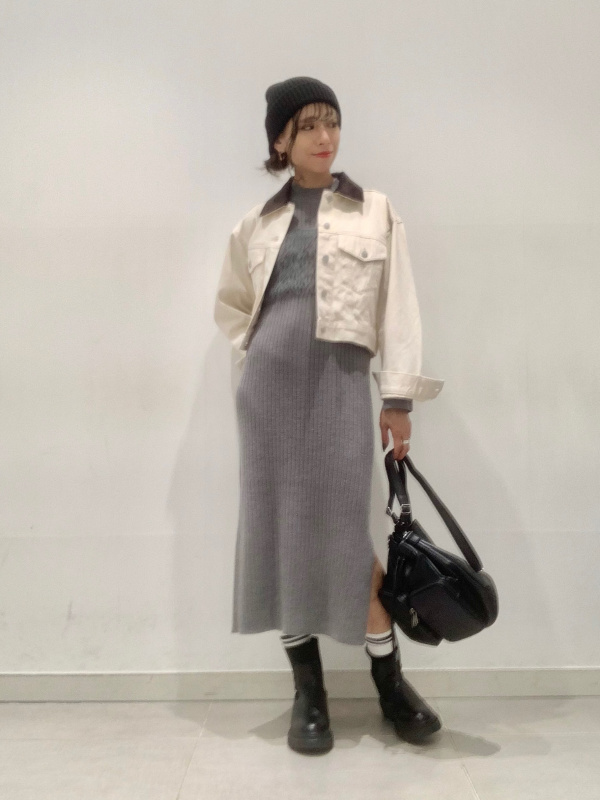 ニットワンピース」のレディースのコーディネート一覧 | ジーユー