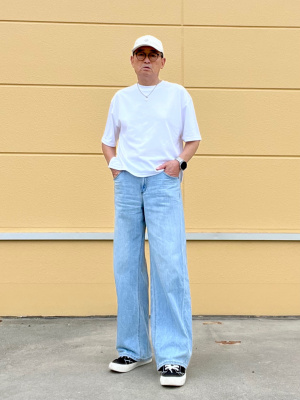 GU公式 | ローライズバギージーンズ(丈標準73.0～77.0cm)