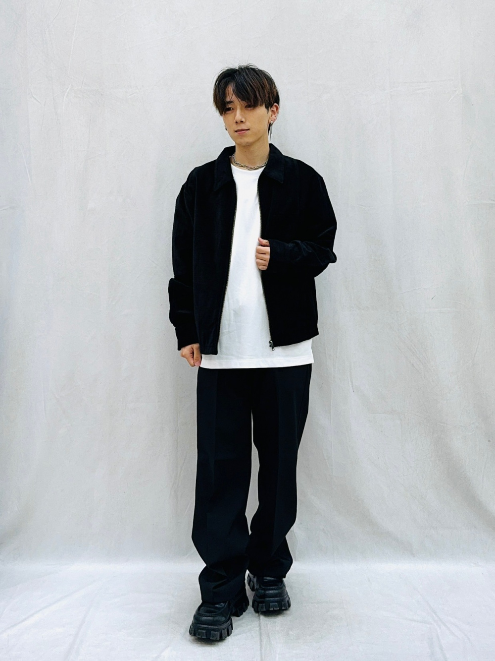 Dry Ponte T-Shirt/Halfslv、Corduroy Zip-Up Shirt Jacket