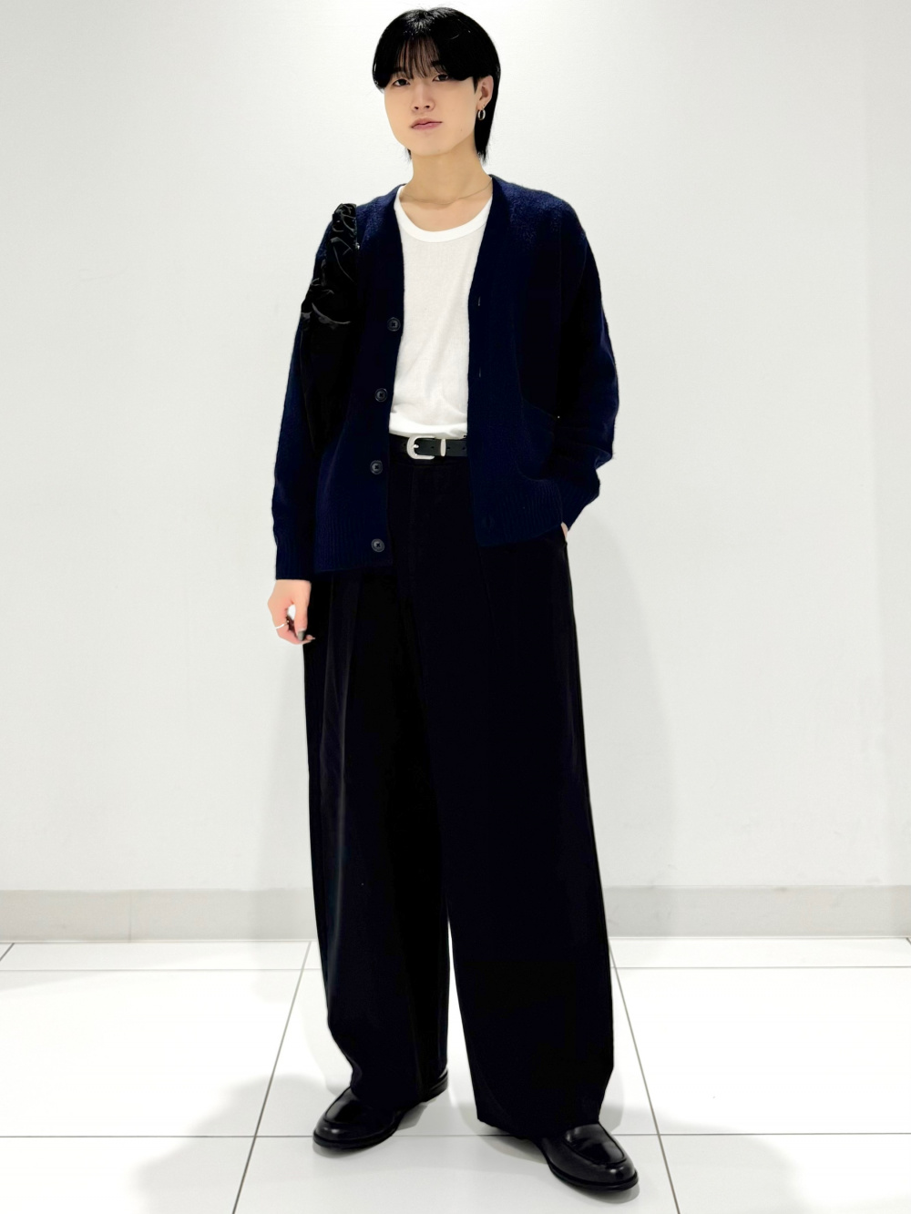 フルジップニットジャケット by rokh、イージーケアブロードシャツ(柄