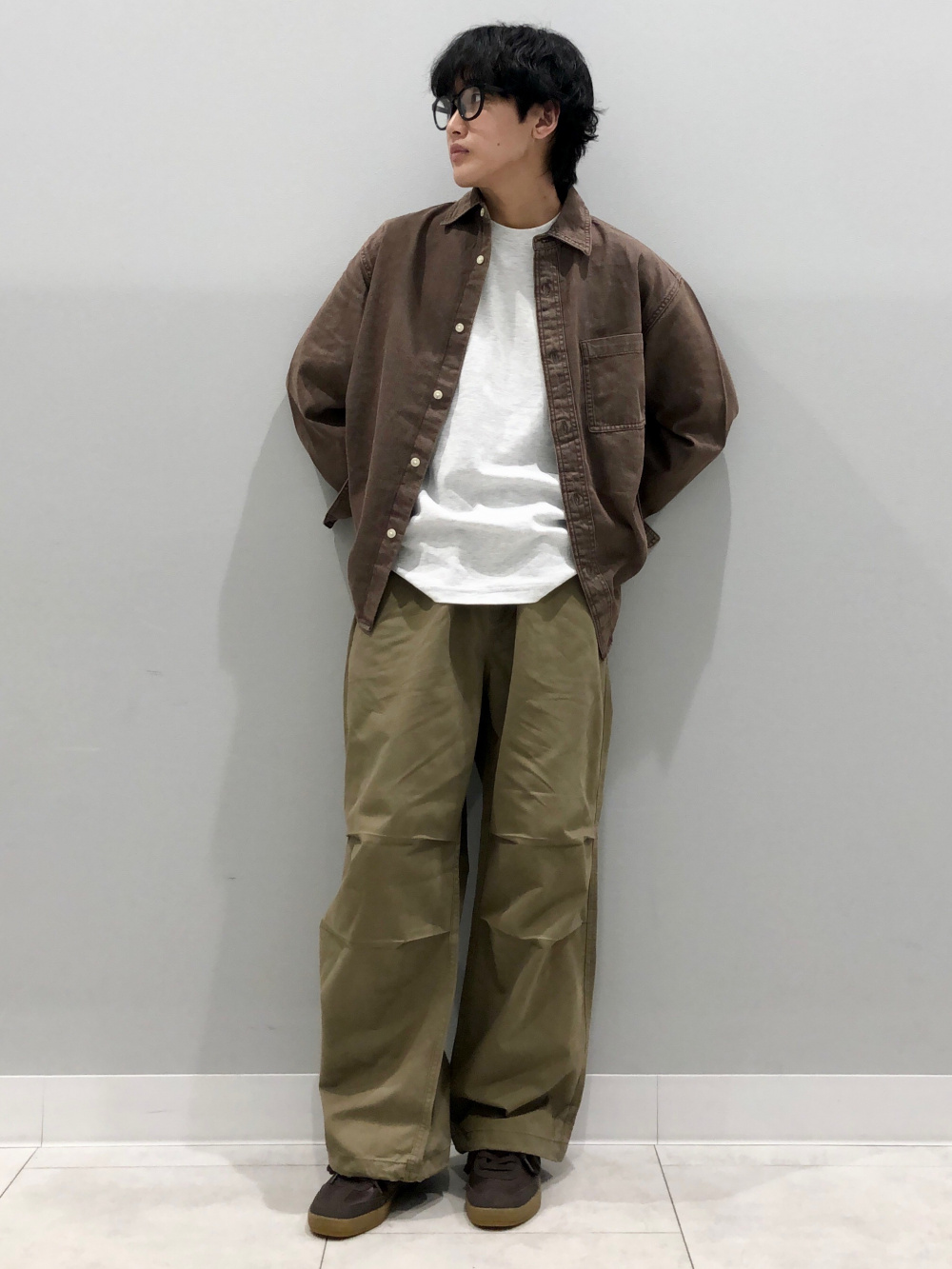 ソフトコットンクルーネックT(長袖)、フルジップニットジャケット by