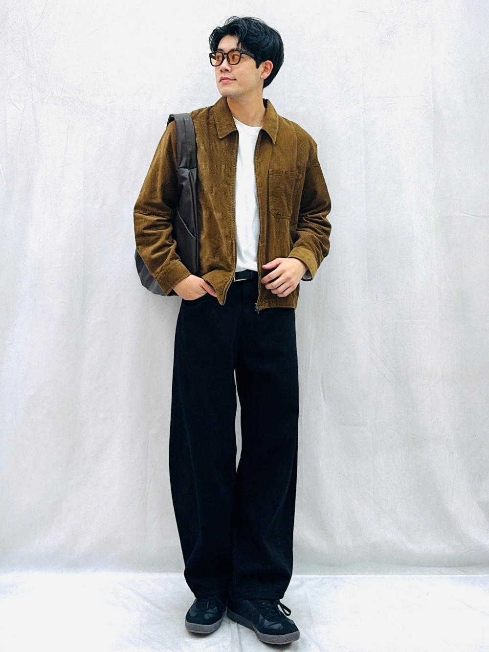 ソフトコットンクルーネックT(長袖)、フルジップニットジャケット by