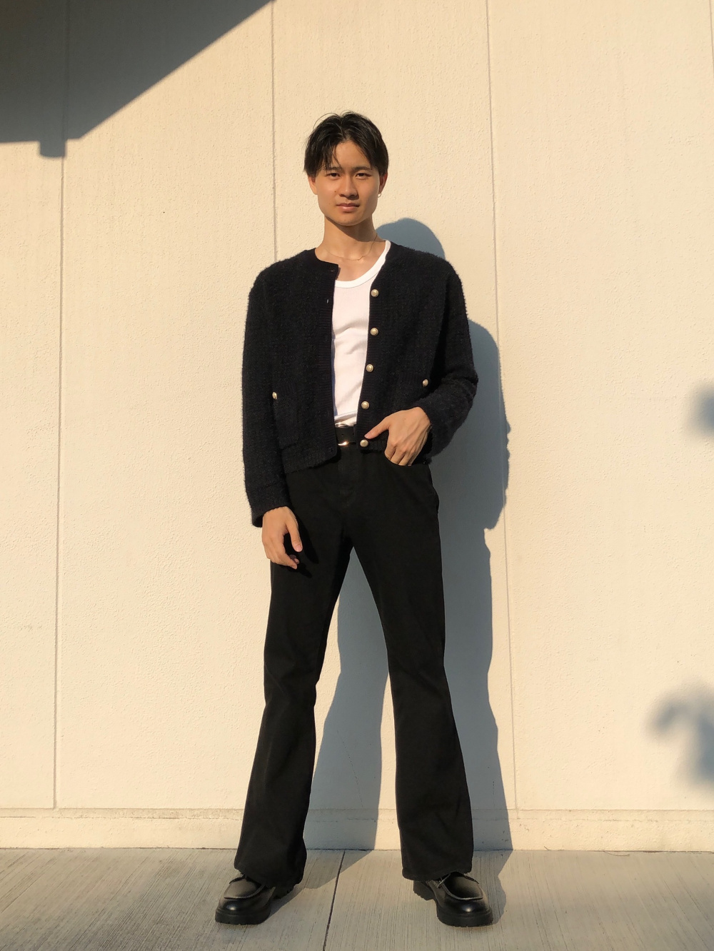 ツータックバギースラックス(ストライプ)(セットアップ可能)、サークル