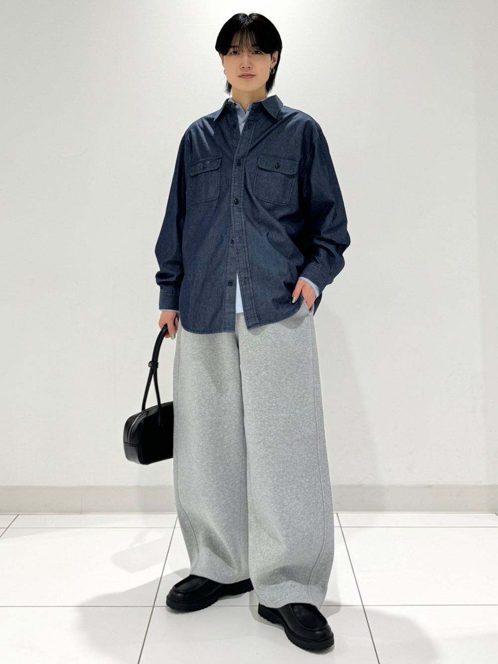 GU フルジップニットジャケット by rokh ネイビー Ｌ GU公式 | フルジップニットジャケット by rokh