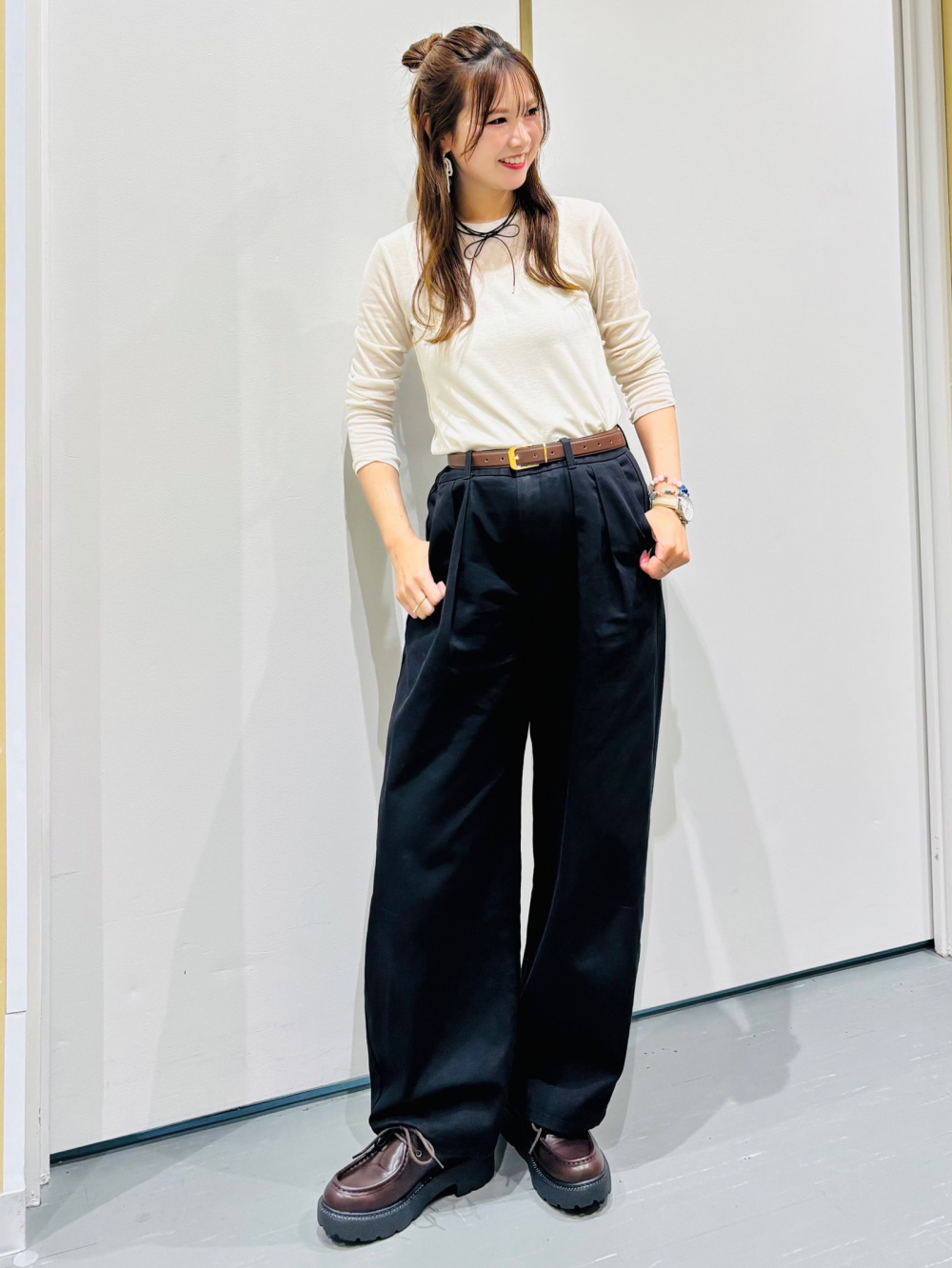 GU フルジップニットジャケット by rokh ネイビー Mサイズ GU