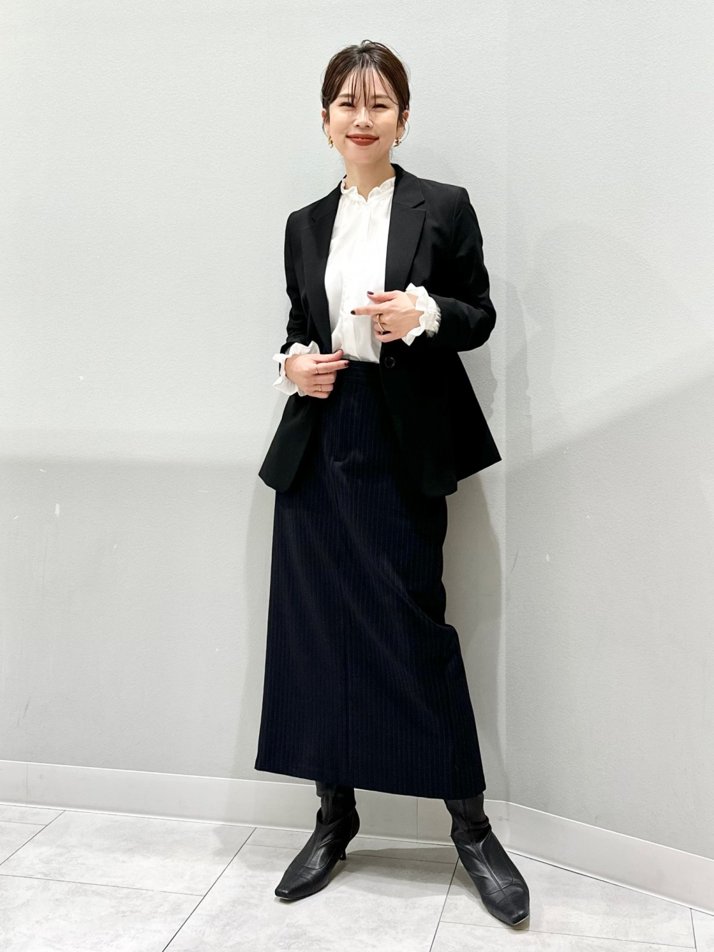 GU rokh ネイビー フルジップニットジャケット カーディガン うさぎ L