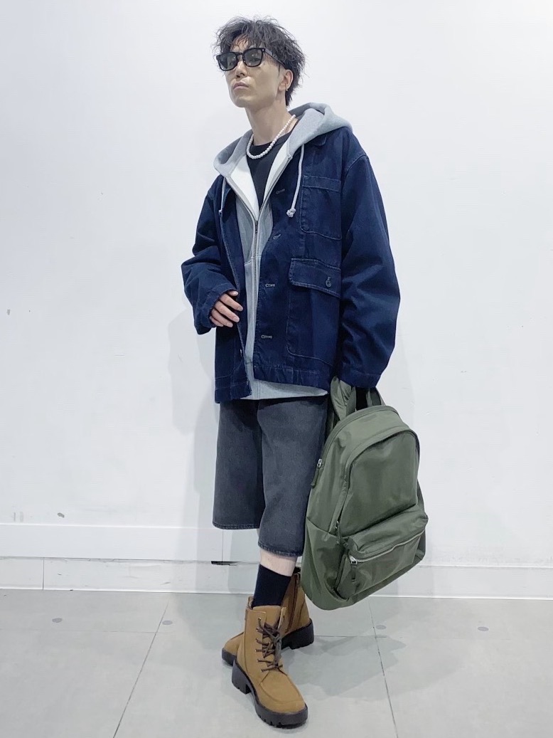 デニムワークジャケット、デニムキャロットパンツ(丈標準69.5～73.5cm 