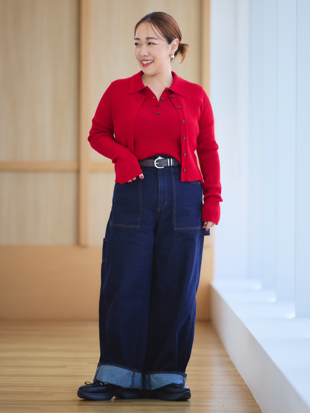 GU rokh フルジップニットジャケット ♡GU ジーユー フルジップニットジャケット by rokh ネイビー L