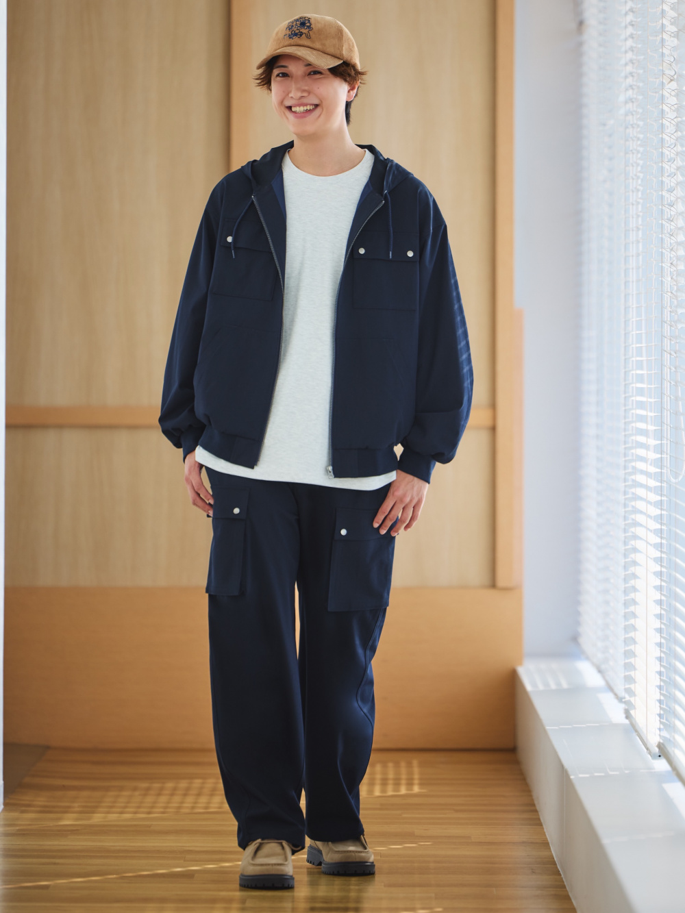 ジーユー ロク フルジップニットジャケット ネイビー M GU Rokh 新品】rokh GU フルジップニットジャケット ロク ジーユー