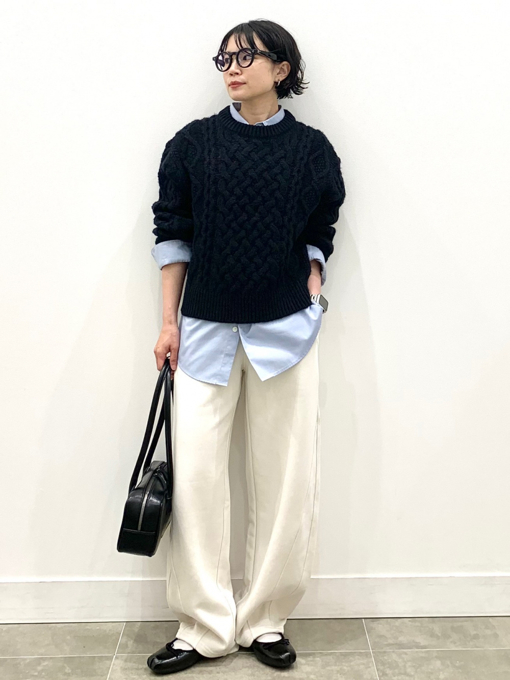 パフスウェットキャロットパンツ(丈標準69.0～73.0cm)、リブマルチ