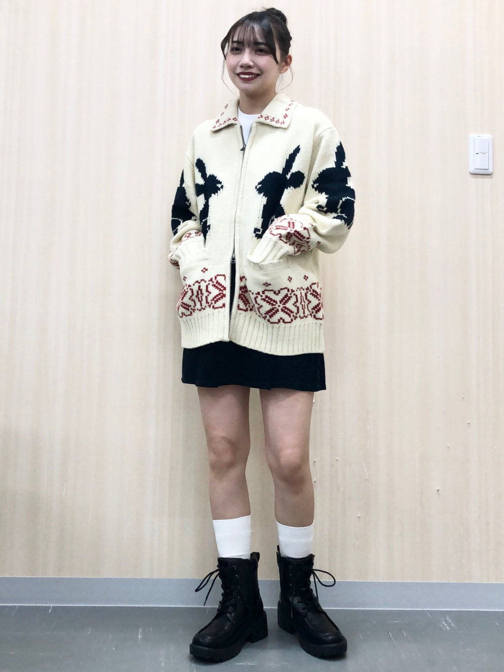 GU rokh フルジップニットジャケット 新品】GU フルジップニットジャケット by rokh ネイビー М 完売