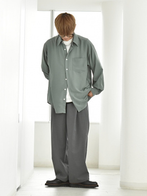 GU公式 | シアーオーバーサイズシャツ(長袖)NT+E