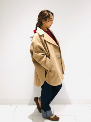 GU コージーメルトンケープコート