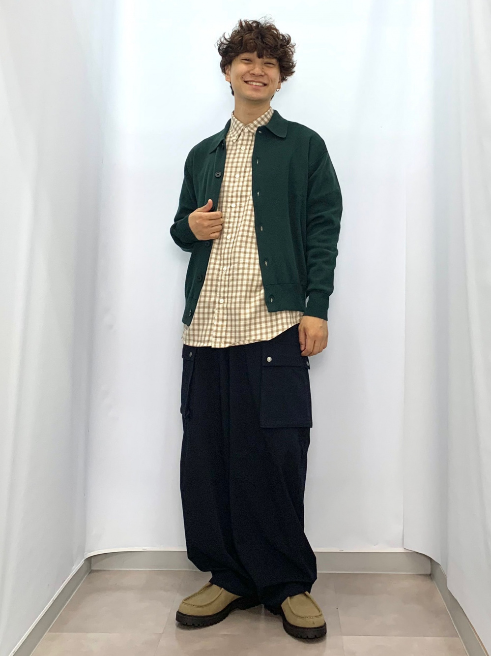 グラフィックT by rokh +X、フルジップニットジャケット by rokh