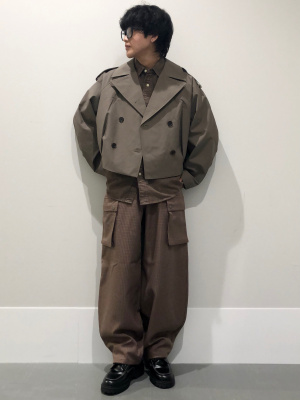 rokh ロク　オーバーサイズトレンチコート ADAM ET ROPE'｜《撥水》ライトウェイトギャバ オーバーサイズ