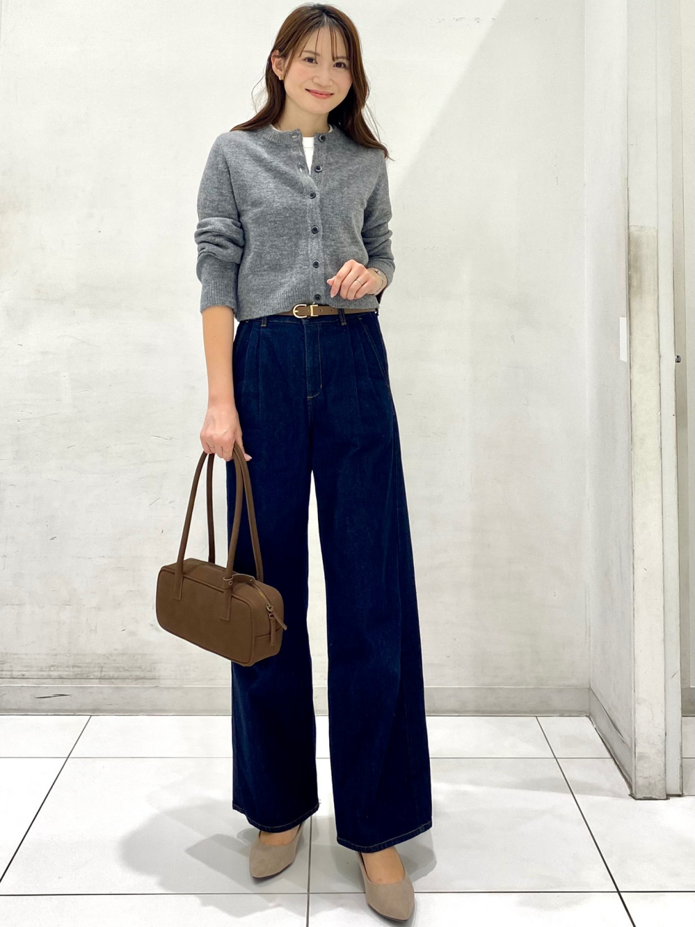 デニムフーディブルゾンNT+E、コットンスムースクルーネックT