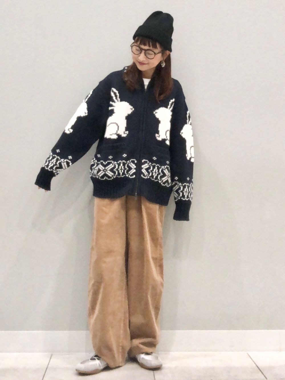 ソフトコットンクルーネックT(長袖)、フルジップニットジャケット by