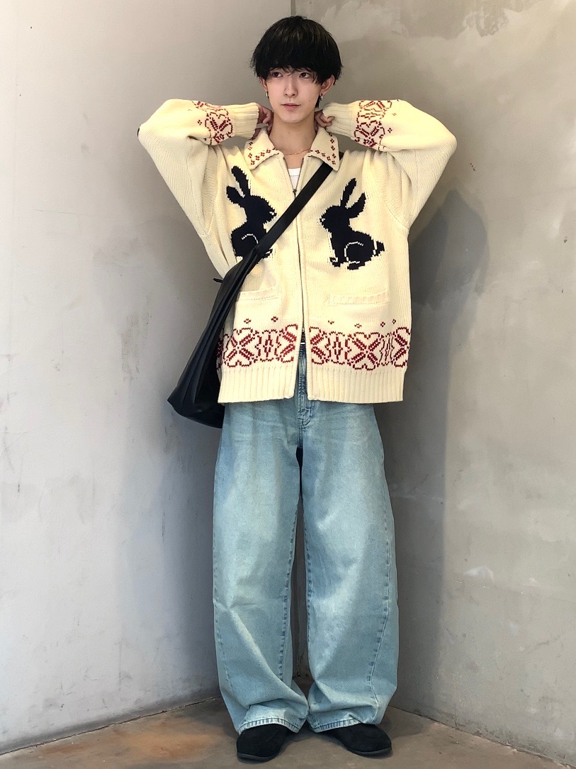 ジーユー rokh フルジップニットジャケットLサイズ　ロク ナチュラル　GU GU公式 | フルジップニットジャケット by rokh