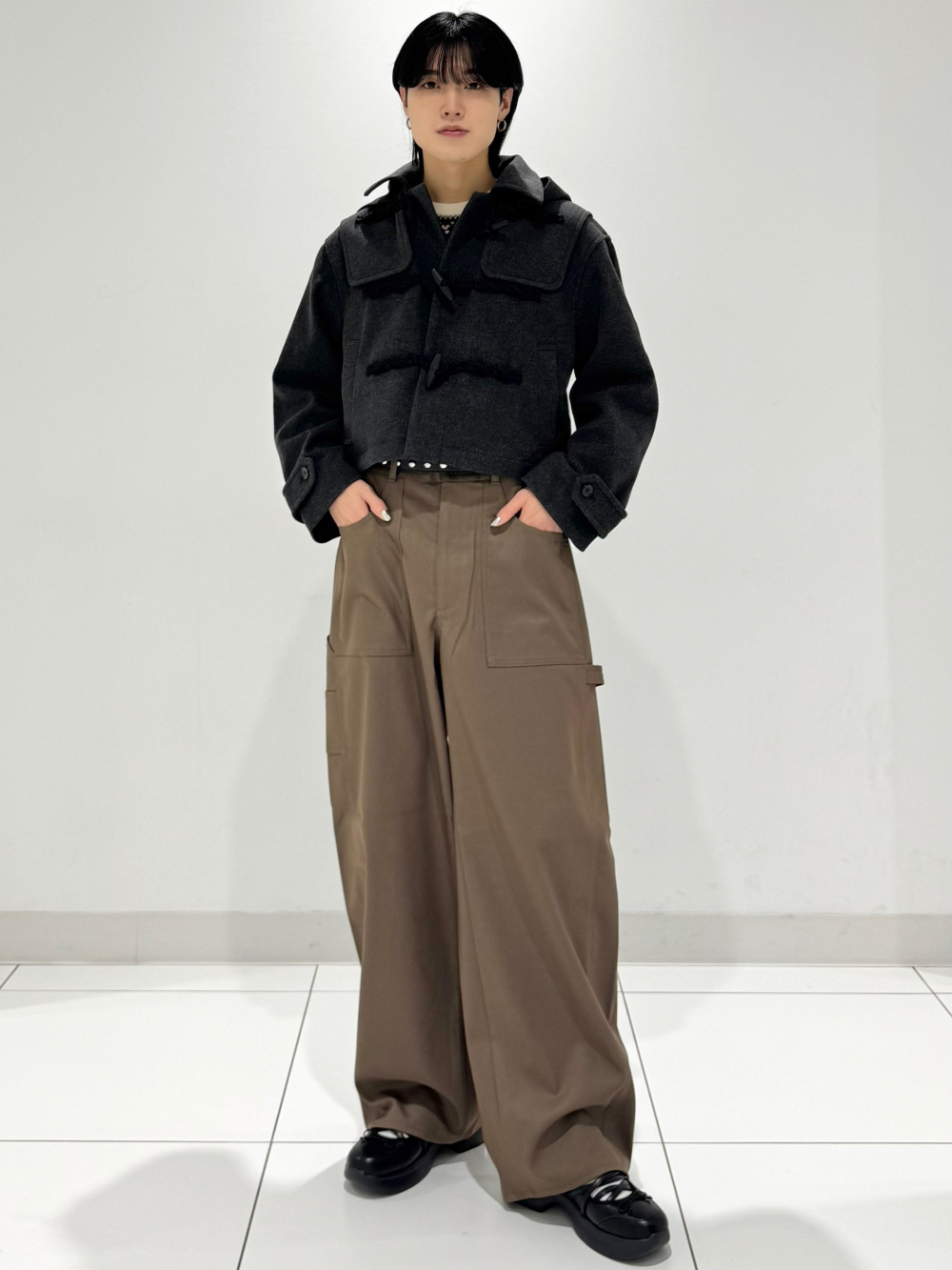 グラフィックT by rokh +X、フルジップニットジャケット by rokh」の