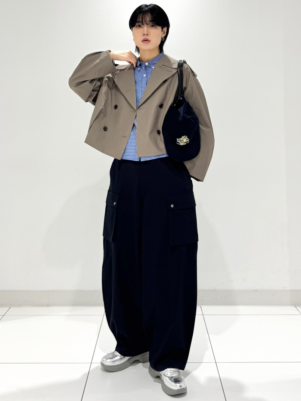 グラフィックT by rokh +X、フルジップニットジャケット by rokh