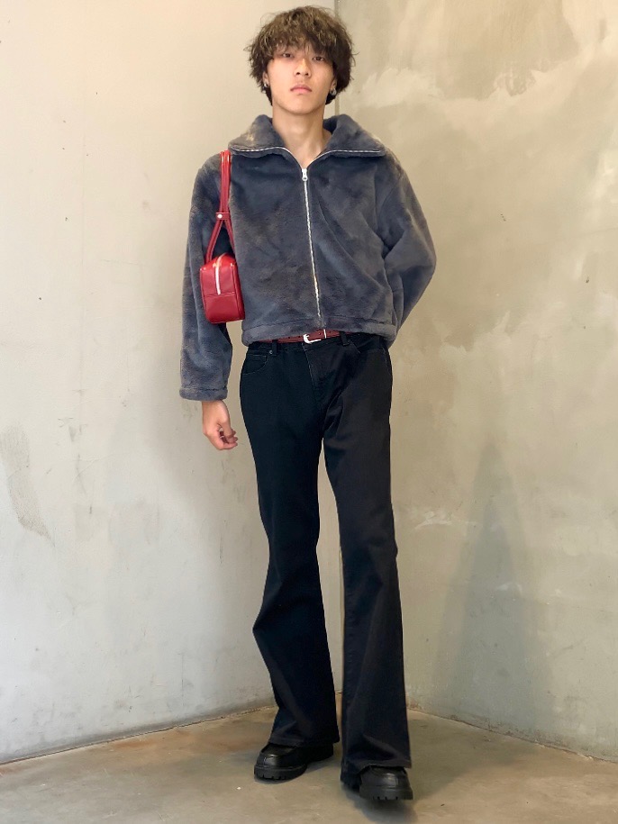 スムースニットタートルネックセーター(長袖)SW、デニムジャケット」の 
