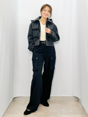 おまとめ ハーリップトゥ R  高橋リタ ヘリンボーン ダッフルコート 36 黒 GU公式 | ダッフルコート by rokh +X