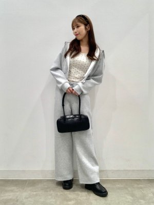 GU公式 | コットンブレンドクロップドキャミソール(ドライ)(フラワー)