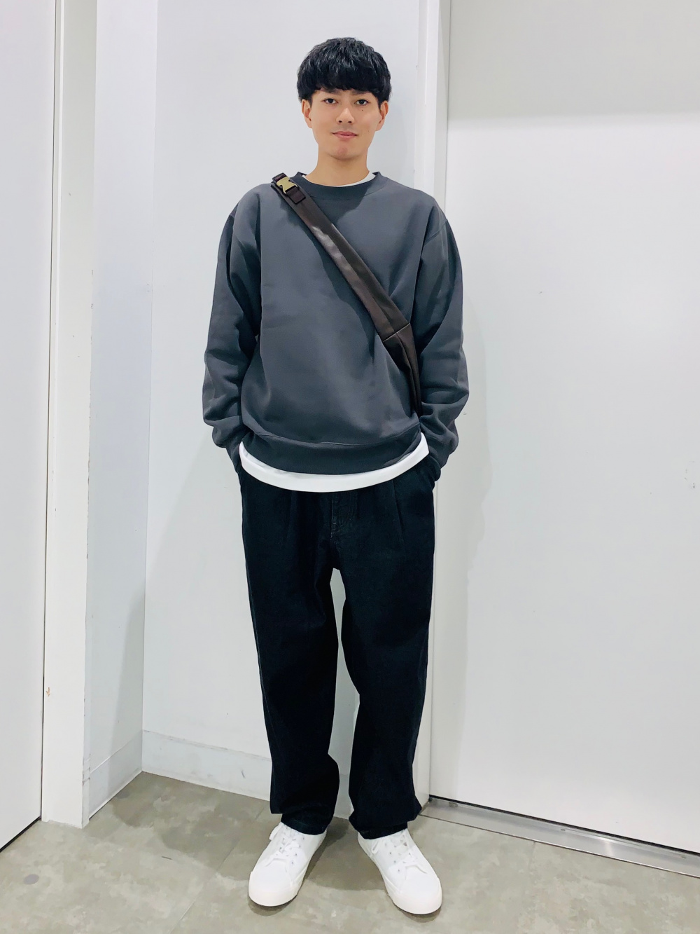 ソフトコットンクルーネックT(長袖)、ウォームパデッドフライト