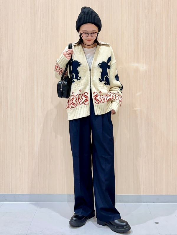 フルジップニットジャケット by rokh（メンズ）の着用コーディネート