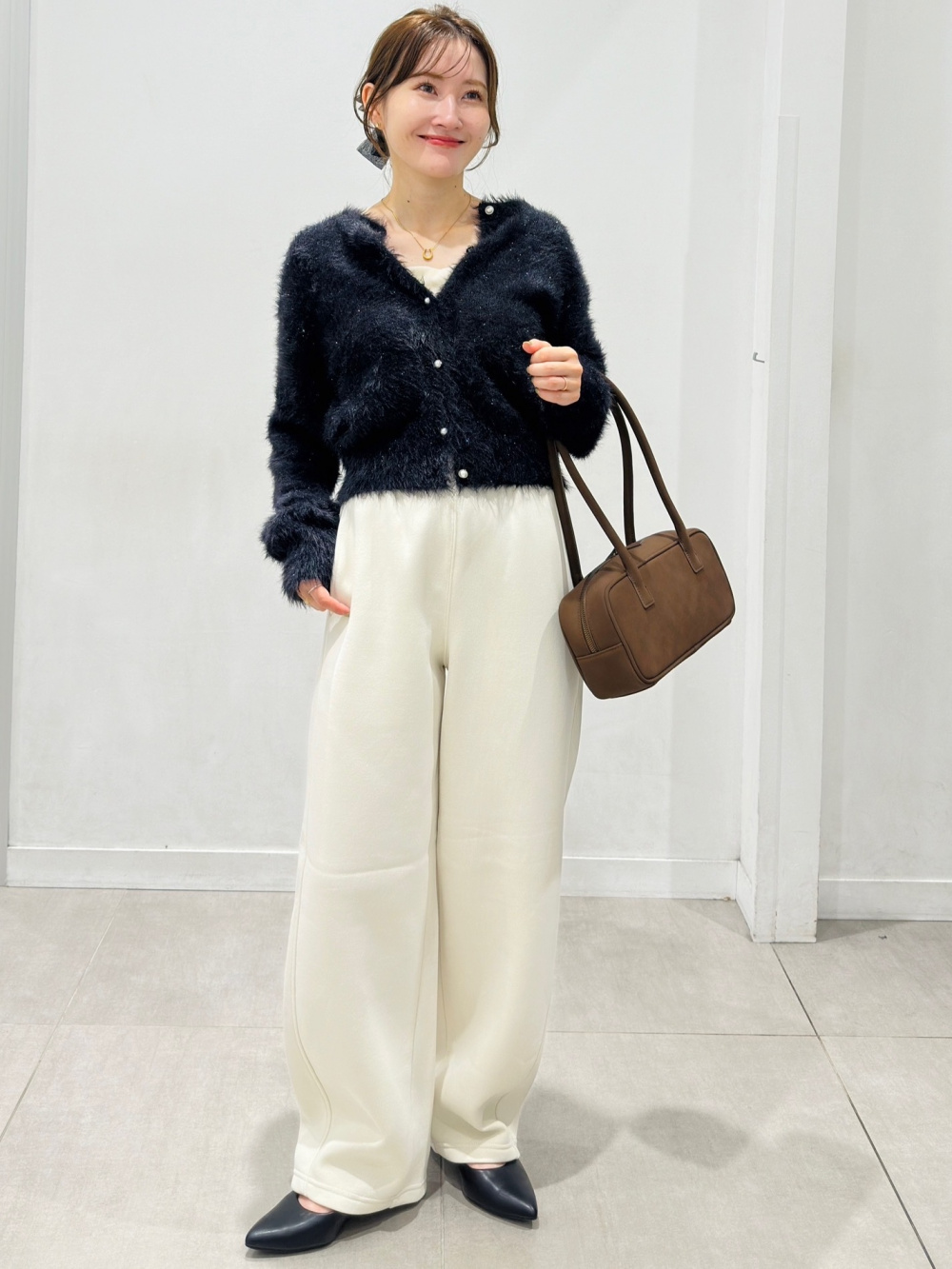 ジーユー rokh フルジップニットジャケットLサイズ　ロク ナチュラル　GU GU公式 | フルジップニットジャケット by rokh