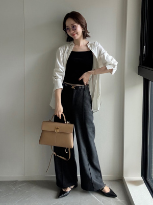 the shishikui 黒 ベロア キャミソール サイズF COTTON ファッション