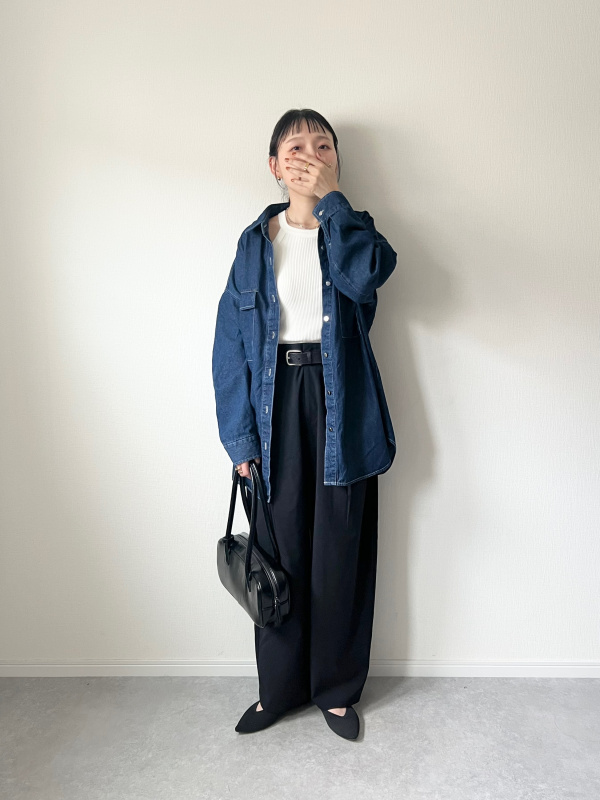 バレルレッグスラックス(丈標準70.0～74.0cm)（メンズ）の着用