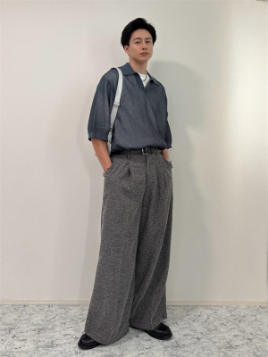 GU公式 | ウォッシャブルニットスキッパーポロシャツ(5分袖)