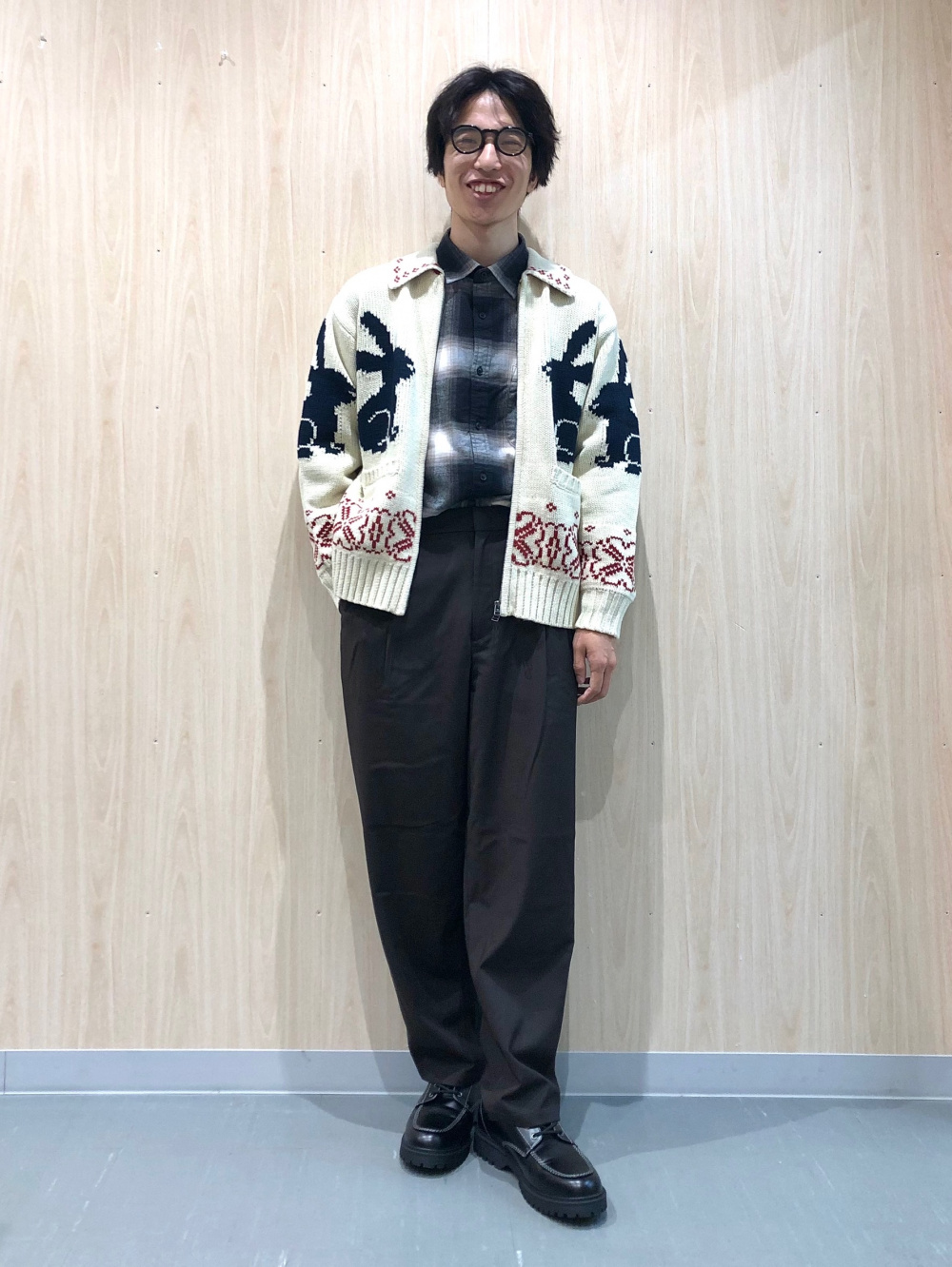 ジーユー ロク フルジップニットジャケット ネイビー M GU Rokh GU公式 | フルジップニットジャケット by rokh