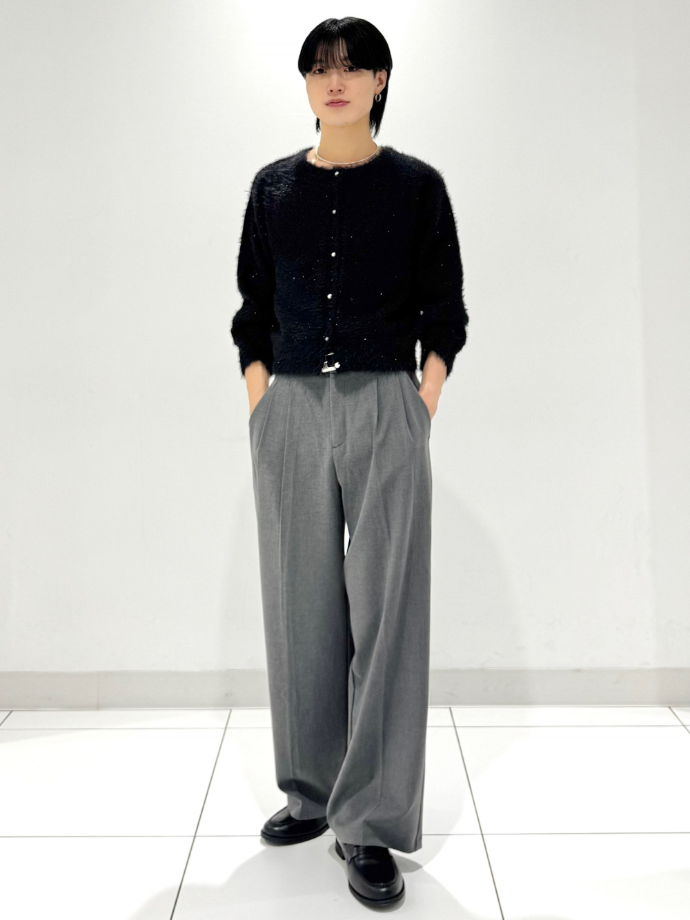 グラフィックT by rokh +X、フルジップニットジャケット by rokh