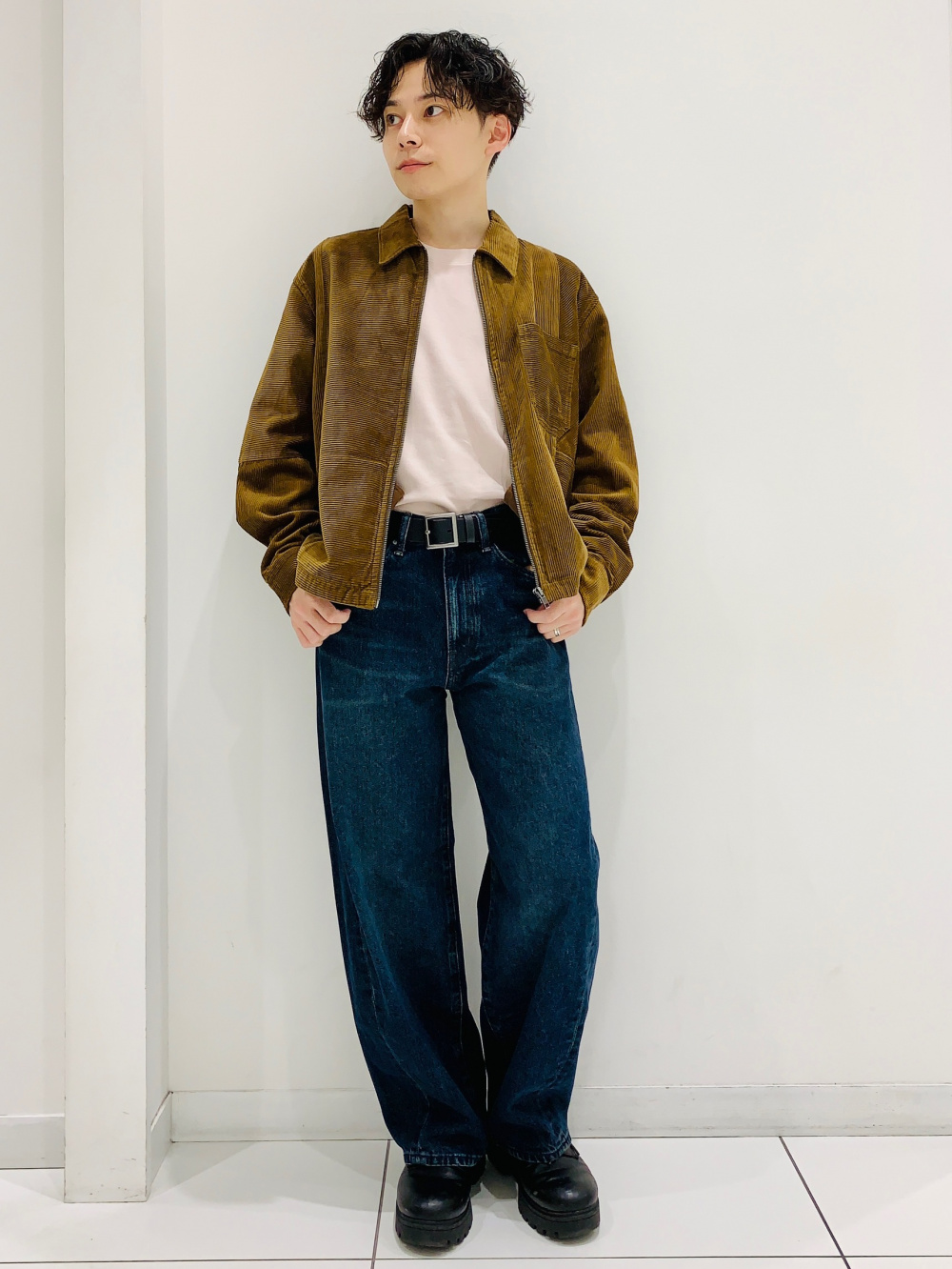 ソフトコットンクルーネックT(長袖)、ウォームパデッドフライト