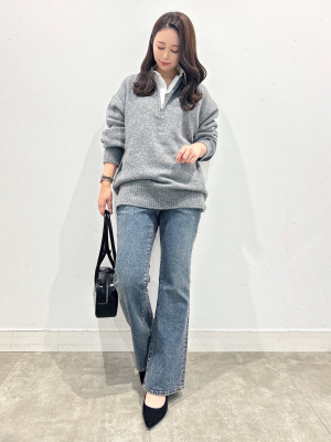 GU公式 | スリムフレアジーンズ+EC(丈短め68.0cm)