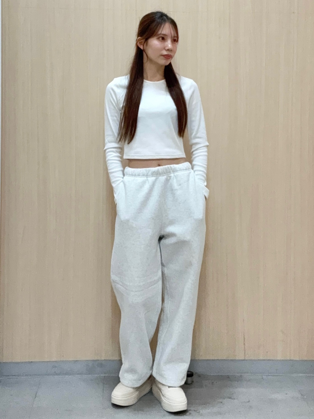 ヘビーウェイトスウェットワイドストレートパンツ(丈標準69.0～73.0cm