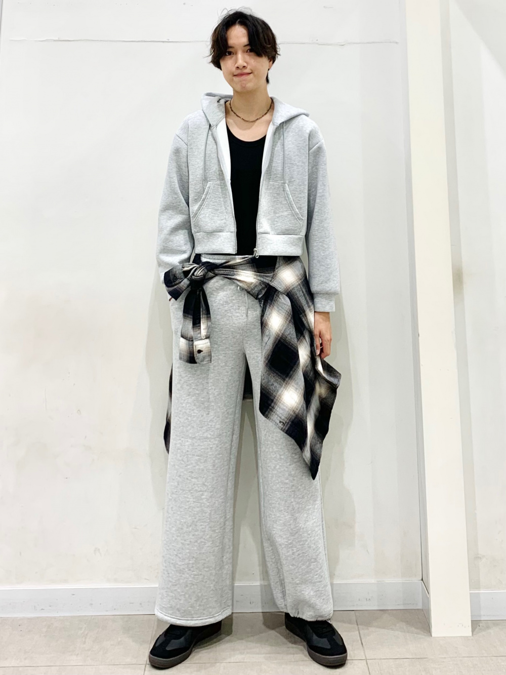 ミラノリブクルーネックセーター、フルジップニットジャケット