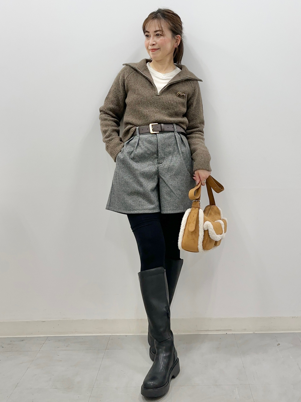 ミラノリブタートルネックセーター、ケーブルフルジップパーカNT