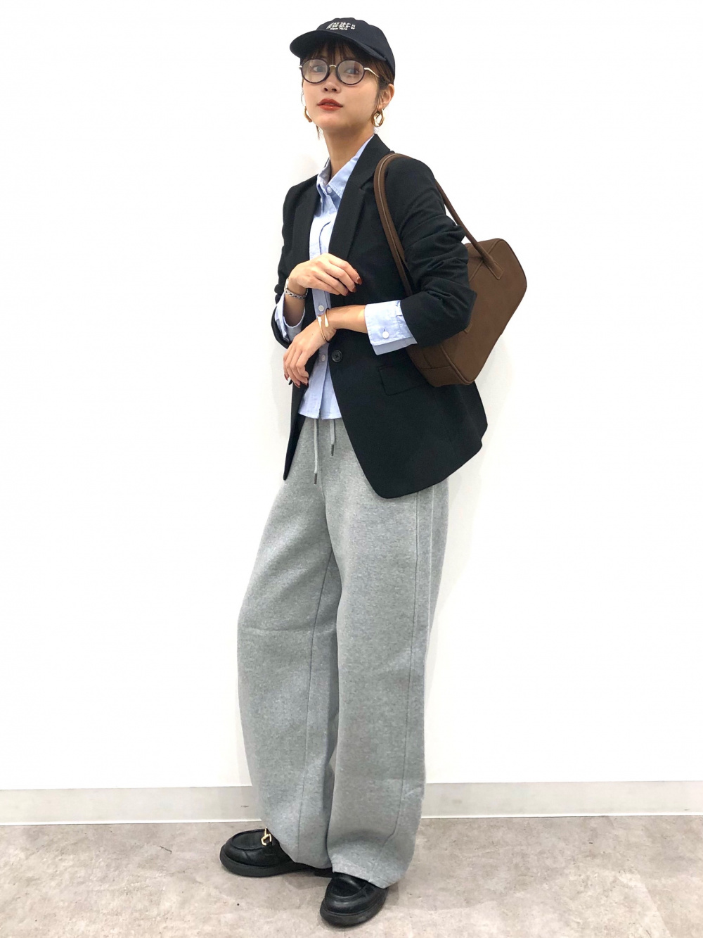 ヘビーウェイトスウェットバレルレッグパンツ(丈標準68.5～72.5cm