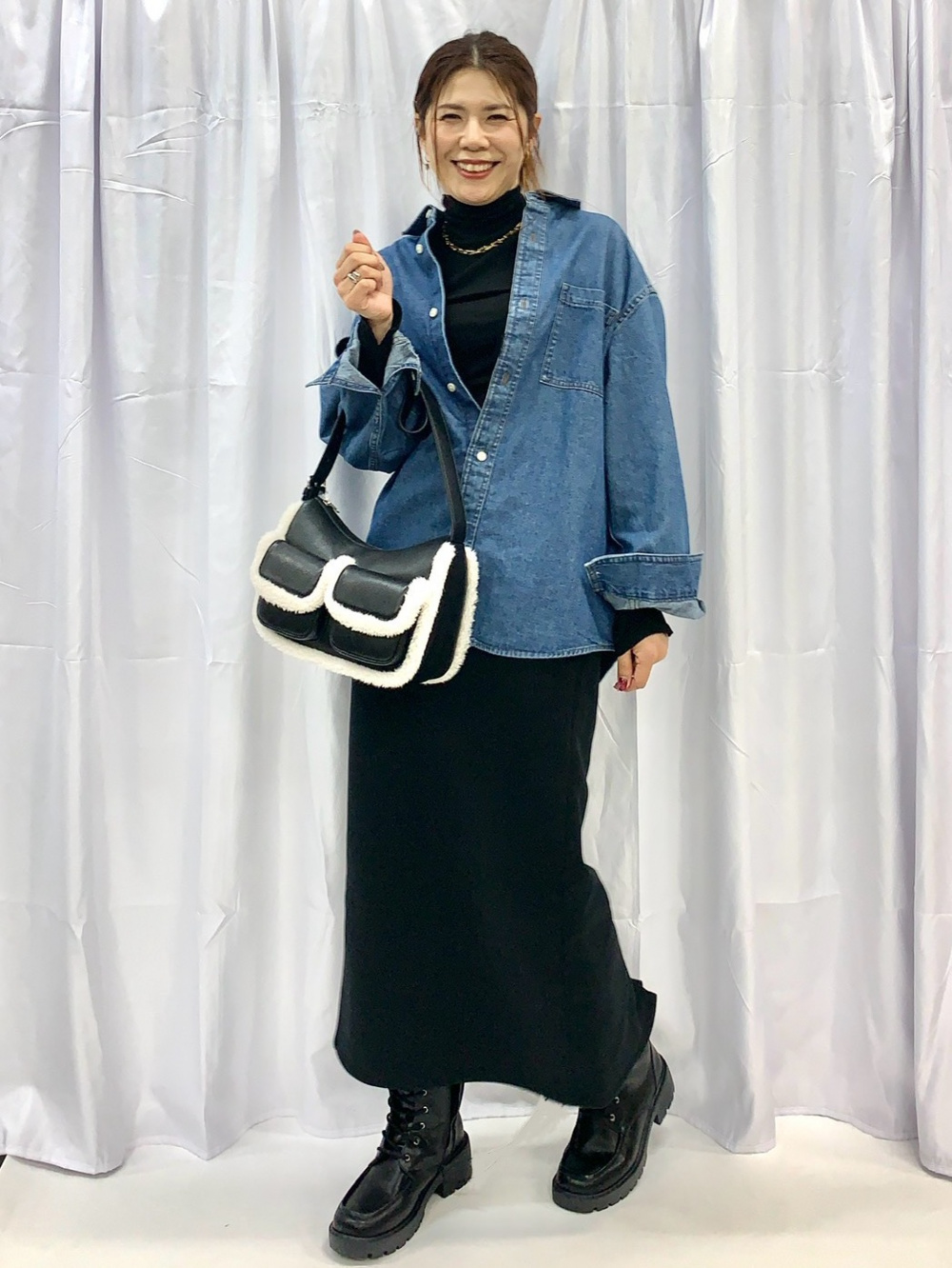 2ピースニットミニワンピース by rokh、ニットシュシュ by rokh +X」の