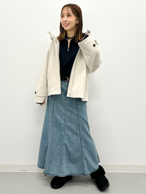 GU公式 | ライトデニムフレアマキシスカート