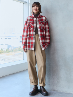 GU公式 | チノキャロットパンツ+EC(丈長め78.5cm)