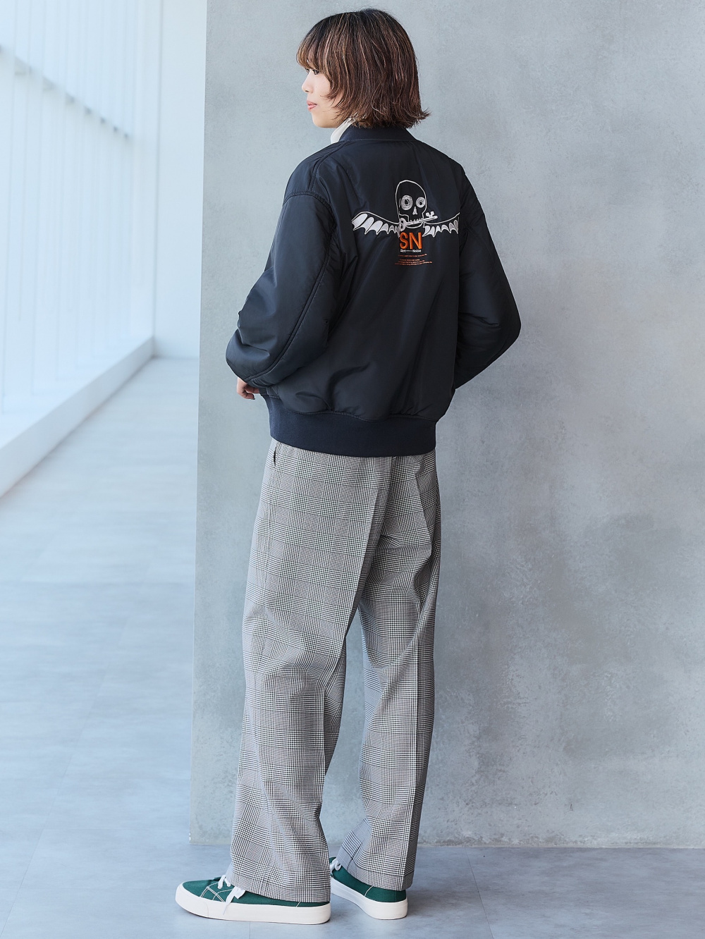 Web限定品フェイクレザーリバーシブルブルゾン　UNDERCOVER＋X GU公式 | フェイクレザーリバーシブルブルゾン UNDERCOVER +X