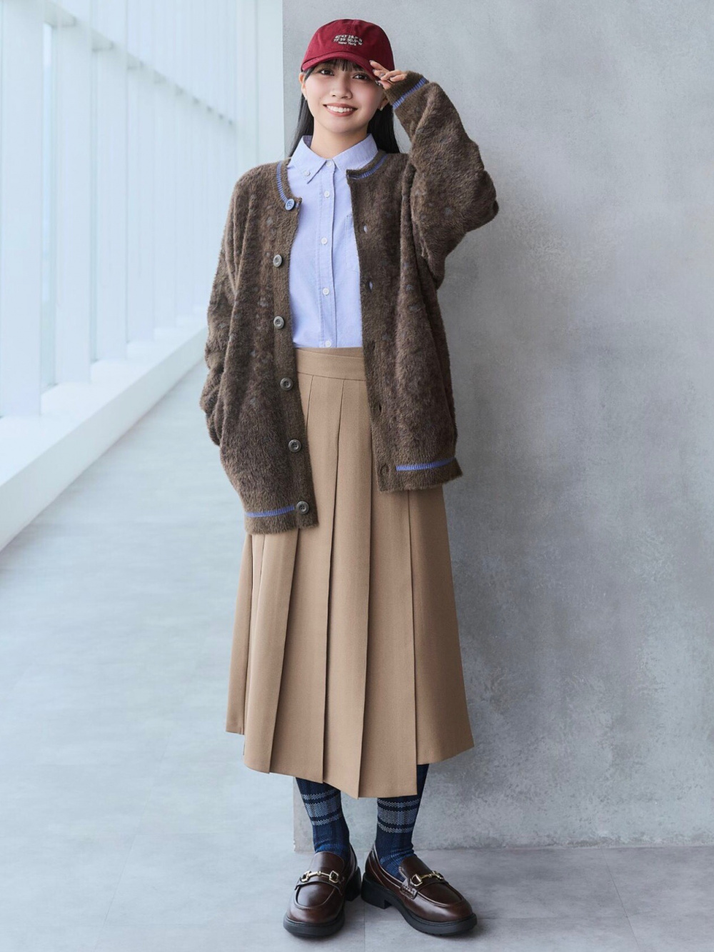 シャギークルーネックカーディガン UNDERCOVER、オックスフォード