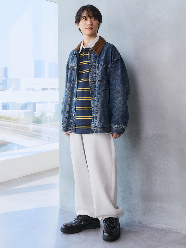 カバーオールジャケット UNDERCOVER、ジップポケットボーダーT(長袖